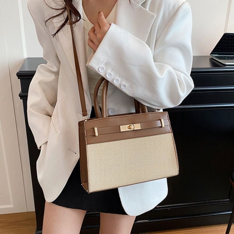 Elegant Color Block Shoulder Bag - Image 14