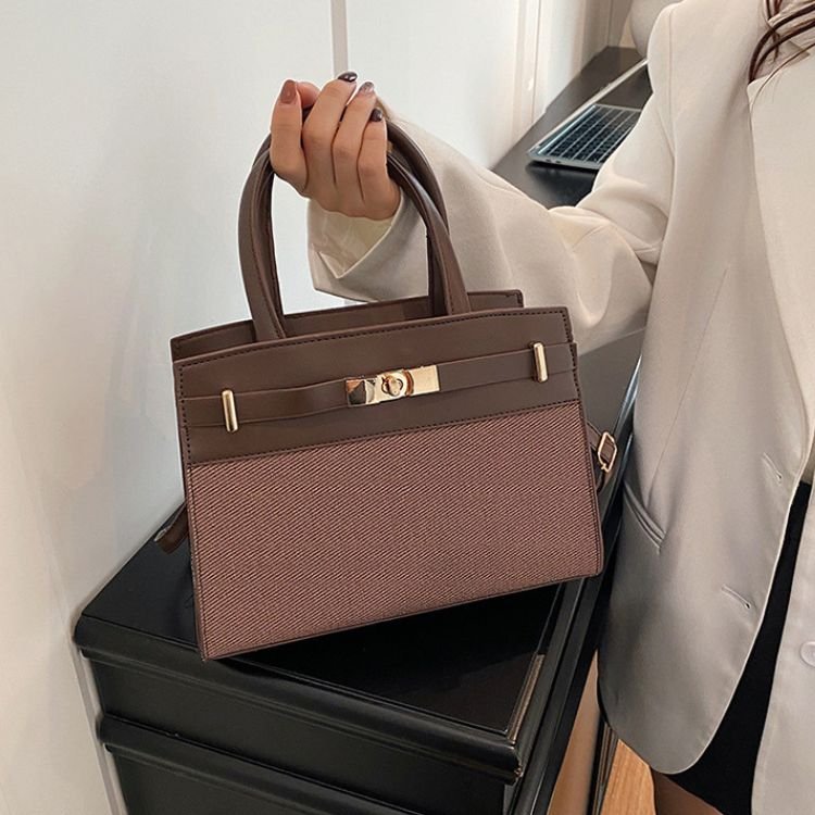 Elegant Color Block Shoulder Bag - Image 11