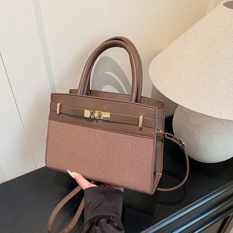 Elegant Color Block Shoulder Bag - Image 9