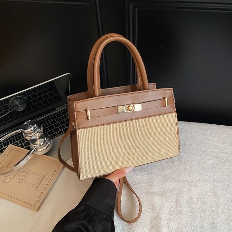 Elegant Color Block Shoulder Bag - Image 7