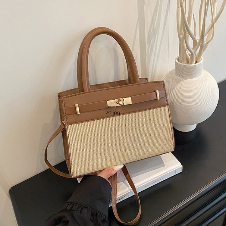 Elegant Color Block Shoulder Bag - Image 5