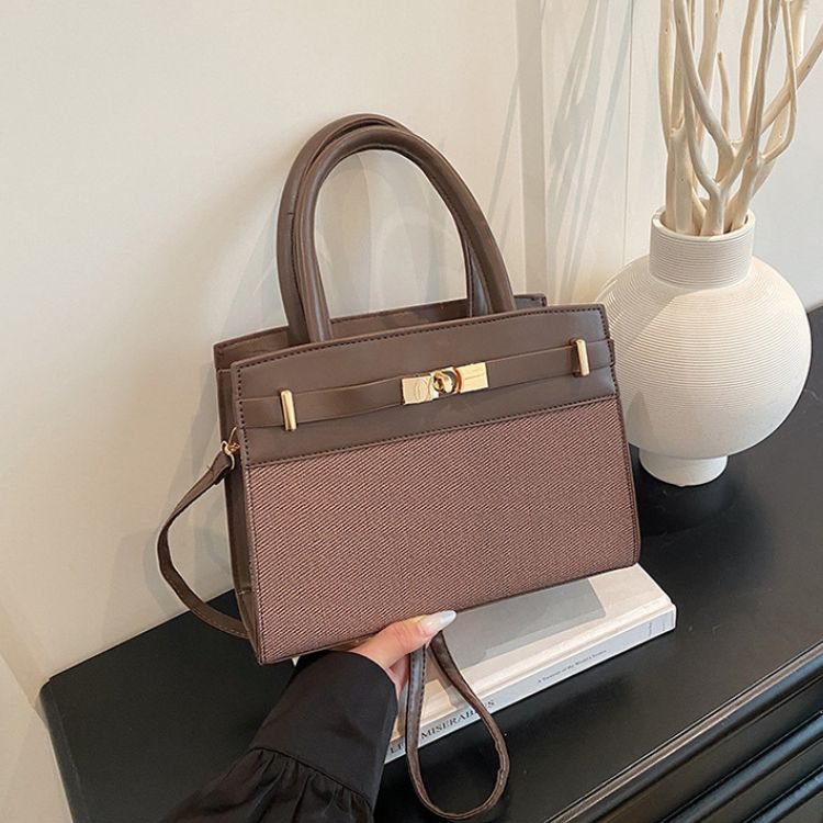 Elegant Color Block Shoulder Bag - Image 4