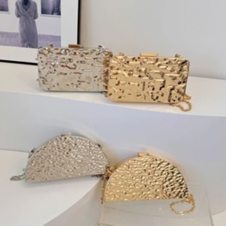 Metal Shell Evening Crossbody Bag - Image 21