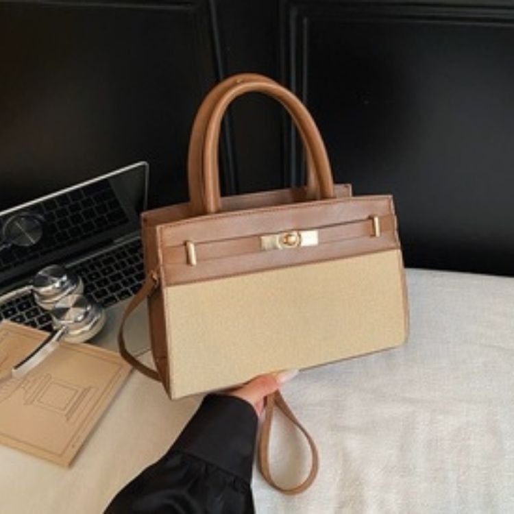 Elegant Color Block Shoulder Bag - Image 3