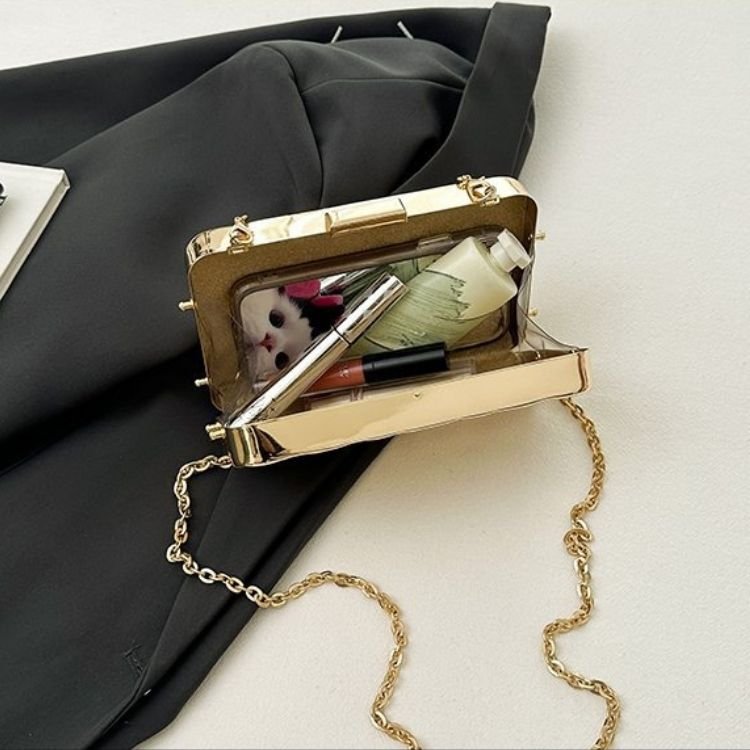 Metal Shell Evening Crossbody Bag - Image 3