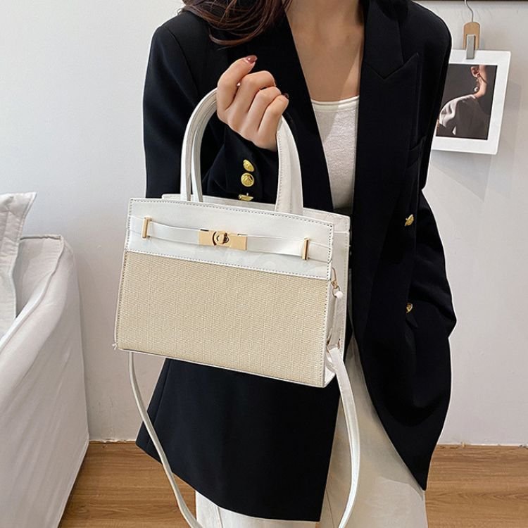 Elegant Color Block Shoulder Bag - Image 17
