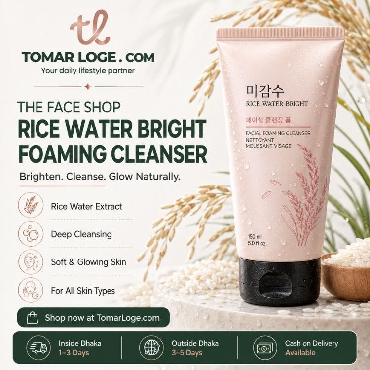 The Face Shop Rice Water Bright Facial Foaming Cleanser 150ml - Image 2